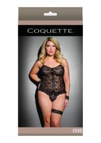 Coquette Cami Top met G-String Plus Maat Zwart, afbeelding 2