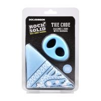 Doc Johnson The Code siliconen ring met lichtblauw, afbeelding 2