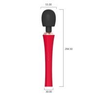 Totally For U The King Krachtige Massagestaf Rood Zwart, afbeelding 6