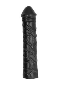 All Black Realistische Dildo met Aderen 31cm
