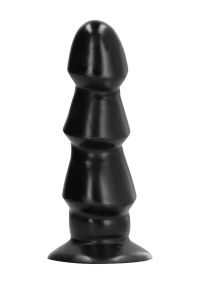 All Black Geribde Dildo 17 cm