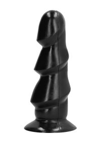 All Black Geribde Dildo 17 cm, afbeelding 3