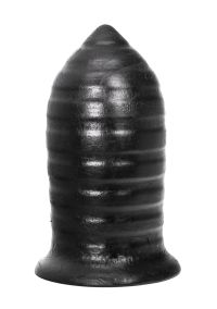 All Black Gerimpelde Anaalplug 16cm
