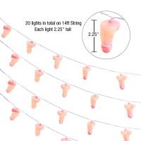 Little Genie Productions Penis String Lichten 20-Count, afbeelding 4