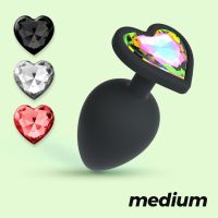 Crushious Cuore buttplug, verwisselbare steentjes, medium