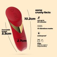 Crushious Blinders oplaadbare vibrator rood, afbeelding 5