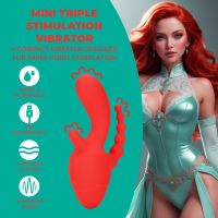 Loveline Mini Triple Stimulation Vibrator Rood, afbeelding 6