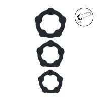 Levelz Gepaalde Siliconen Cockring Set van Drie