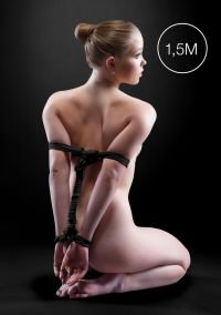 Ouch! Japans mini touw zwart 1,5m compact, afbeelding 3