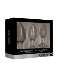 Ouch! Acryl Buttplug Training Set Zilver, afbeelding 2