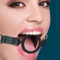 Ouch! Halo ring gag met gouden trim