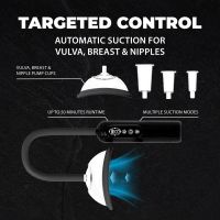 Pumped by Shots Automatische Tepel- en Vulva Zuigpomp met Tong, afbeelding 5