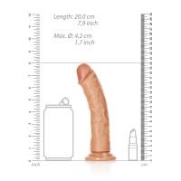 RealRock by Shots Gekurmd Dildo Tan 18cm, afbeelding 5