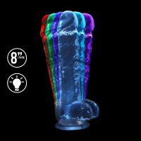 RealRock LED Dildo Transparant 17cm Waterproof