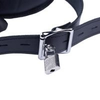 Red Leather Houten Mond Gag, Padded 5cm, afbeelding 6