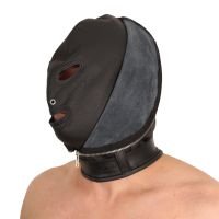 Red Leather Plantaardig-Looistof Balaclava in Zwart, afbeelding 4