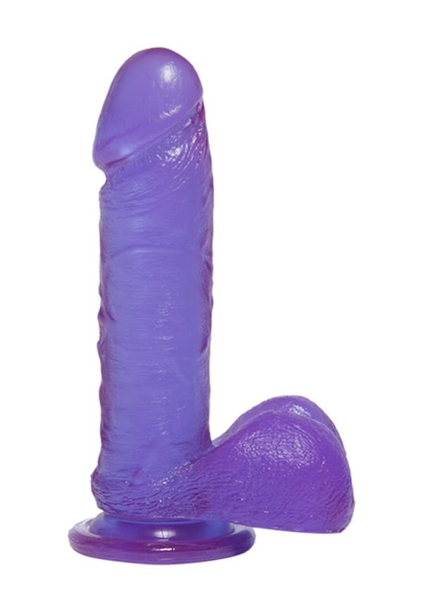 Doc Johnson Crystal Jellies Dildo Gestructureerde Ballen 18cm