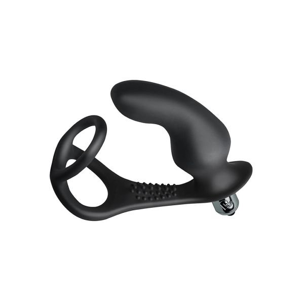 Rocks-Off Ro-Zen Cockring en Vibrerende Plug Zwart