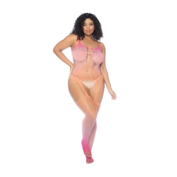 Mapalé Bloemen Ombre Omheining Net Bodystocking