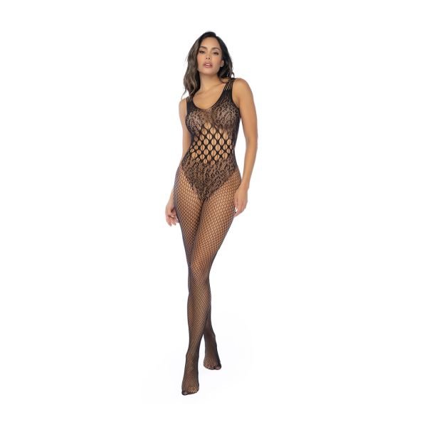 Mapalé Luipaard Visnet Bodystocking met Taille Definitie