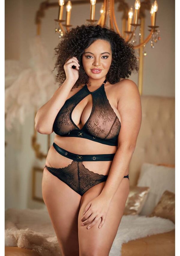 Allure Sleutelgat Halter Babydoll Open Rug