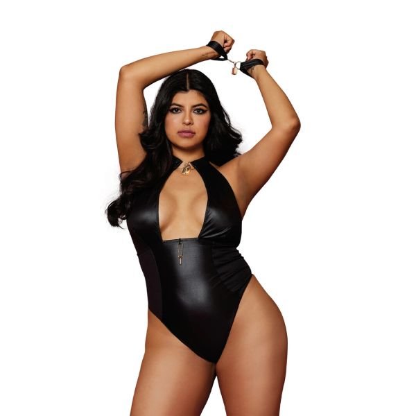 Dreamgirl Namaak Leer Teddy met Hangslot
