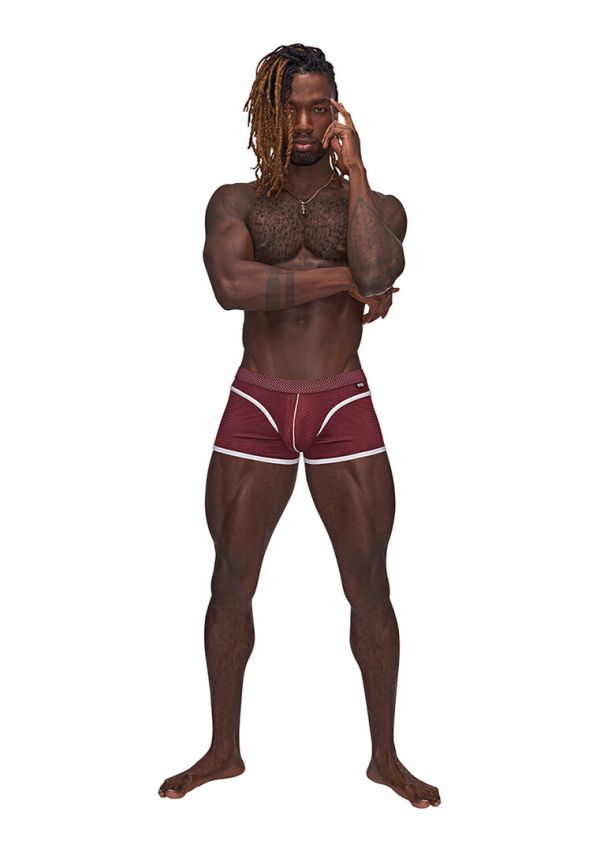 Male Power bordeaux sport mini short