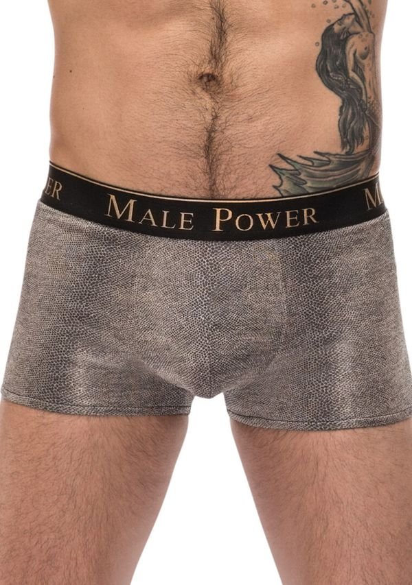 Male Power viper buidel short met slangenhuid