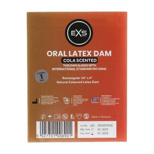 EXS Oral Dam Cola-smaak Latex Sheet