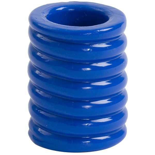 Doc Johnson Cockcage Geribbelde Penissleeve, Blauw