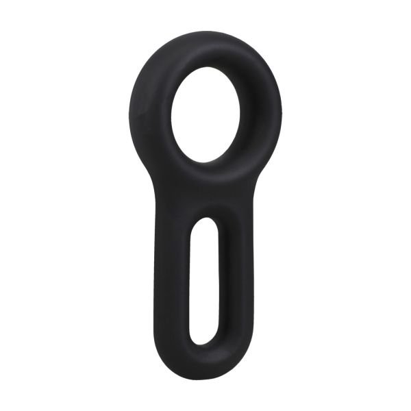 Doc Johnson The Keyhole Dual Ring Zwart Siliconen