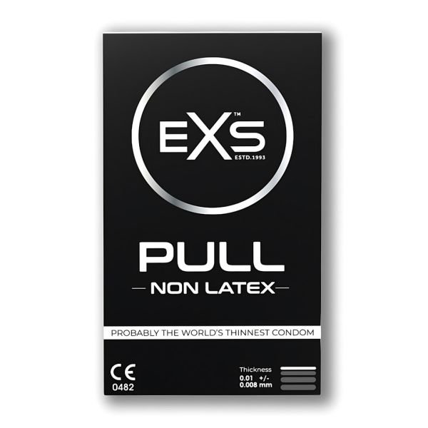 EXS Pull Non-Latex Condoms 3-Pack Hypoallergenic