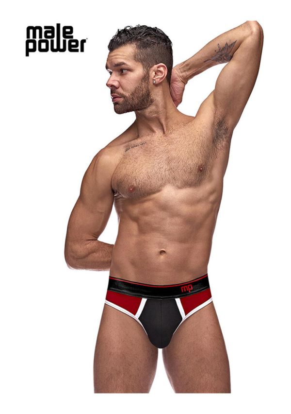 Male Power kleurvlakpanel string zwart/rood