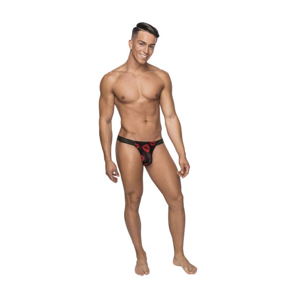 Male Power Zwart Micro String met Rode Ring