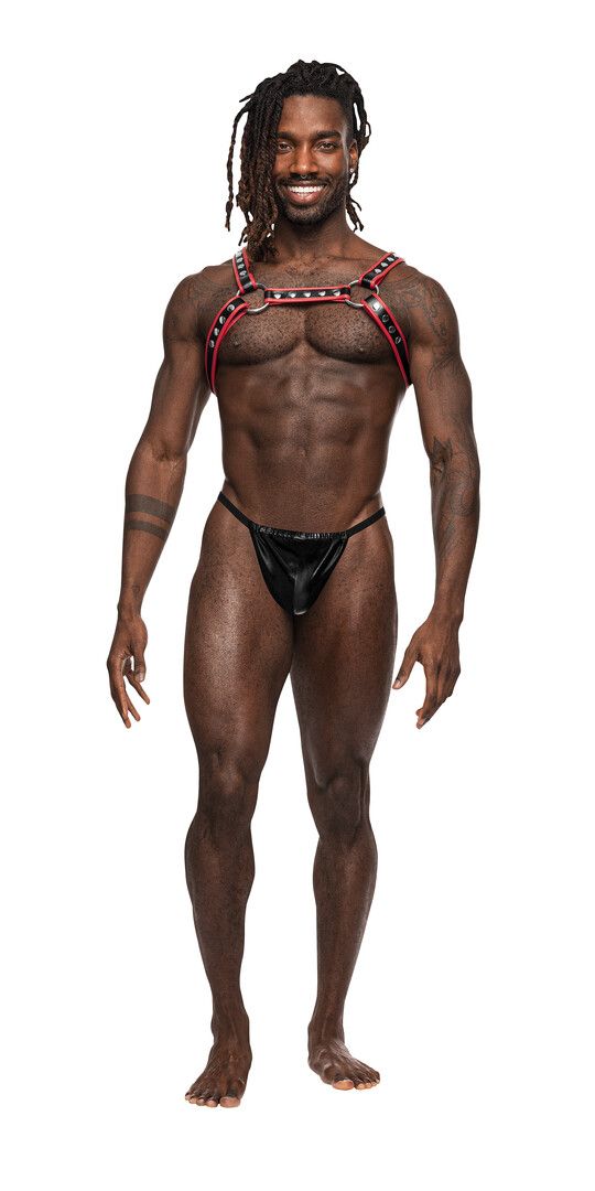 Male Power Leo over-schouder leren harnas