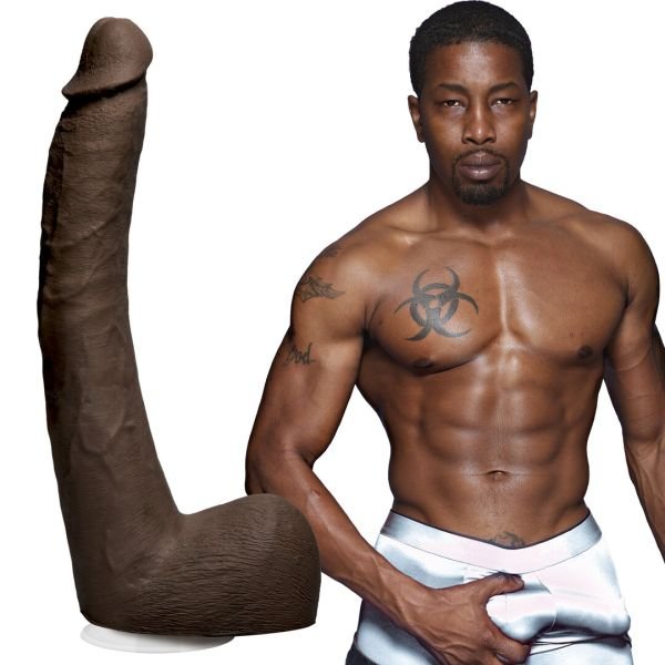 Doc Johnson Isiah Maxwell Gebogen Realistische Dildo, 25 cm
