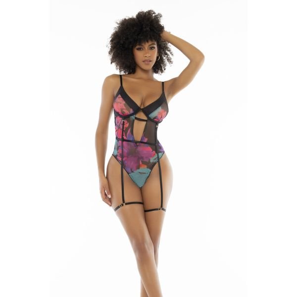Mapalé Black Dream Bloem Print Teddy