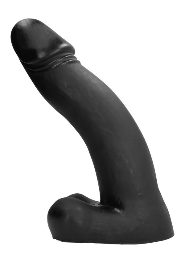 All Black Extreem Lange Dildo Glad Oppervlak 45cm