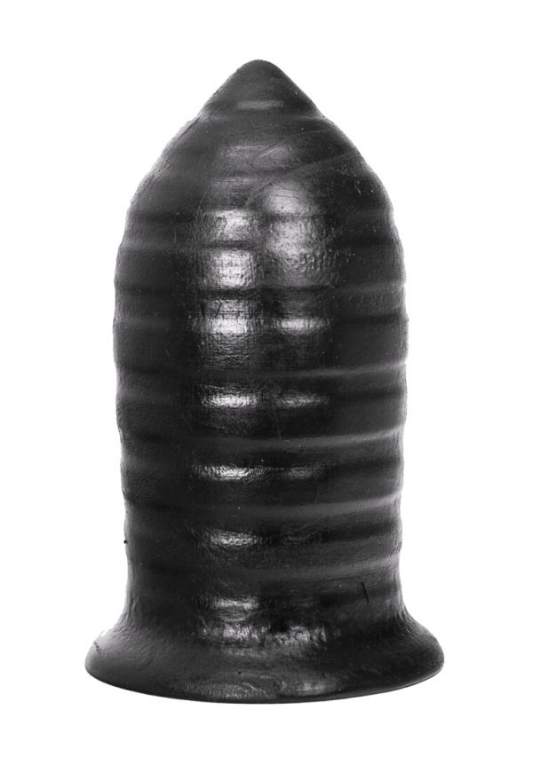 All Black Gerimpelde Anaalplug 16cm