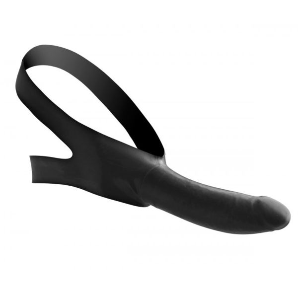 XR Brands Face Fuck Latex Harnas met Dildo