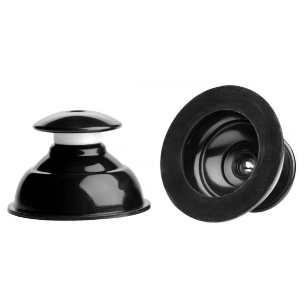 XR Brands Plungers Siliconen Tepelzuigers Brede Basis