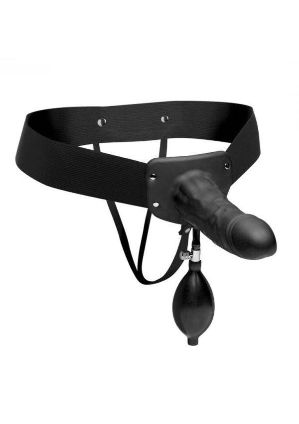 XR Brands Pumper opblaasbare holle strap-on, pompbultje, siliconen