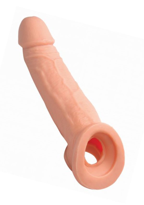 XR Brands Penissleeve Gebeeldhouwd Levensecht Vlees 5cm Tip