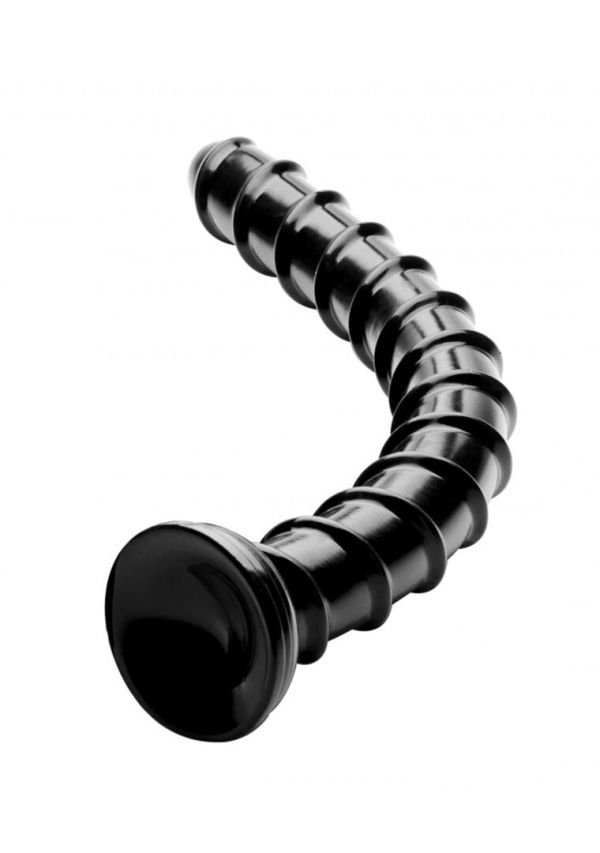 XR Brands Vertebrale Slang Zwart Dildo 46cm