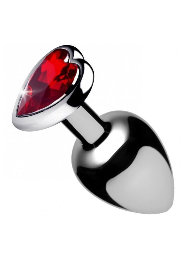 XR Brands Red Heart Metalen Plug, Medium
