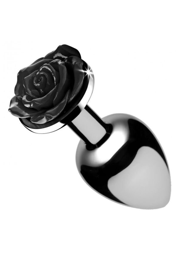 XR Brands Black Rose Metalen Plug, Small