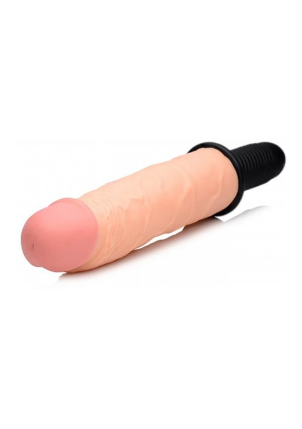 XR Brands Onslaught, XXL Vibrating Dildo with Textured Shaft