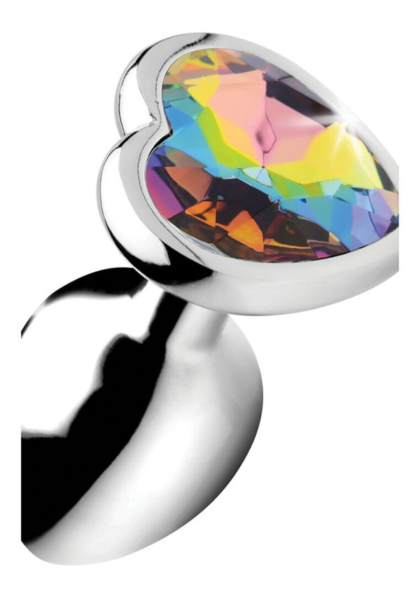 XR Brands Regenboog Prism Hart Juweel Anaal Plug Klein