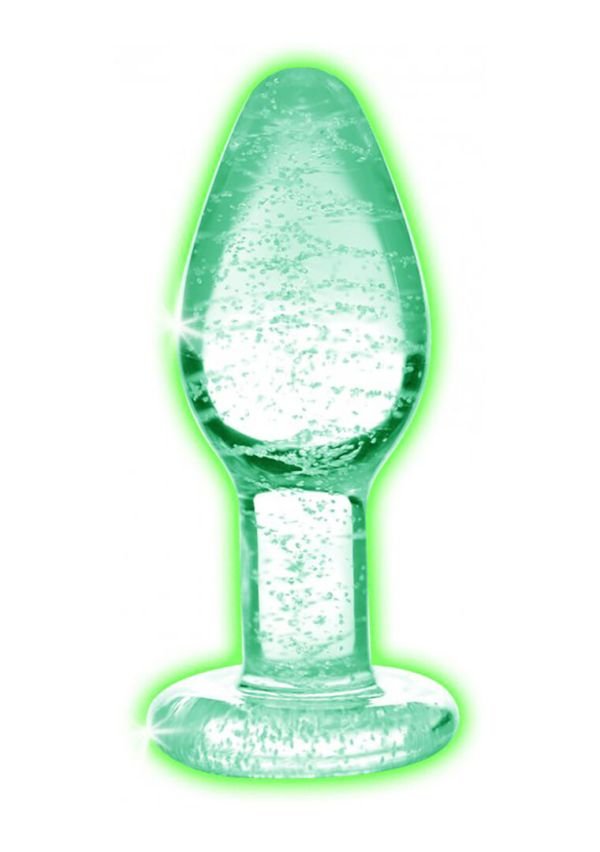 XR Brands Glow-in-Dark Glazen Plug, Small