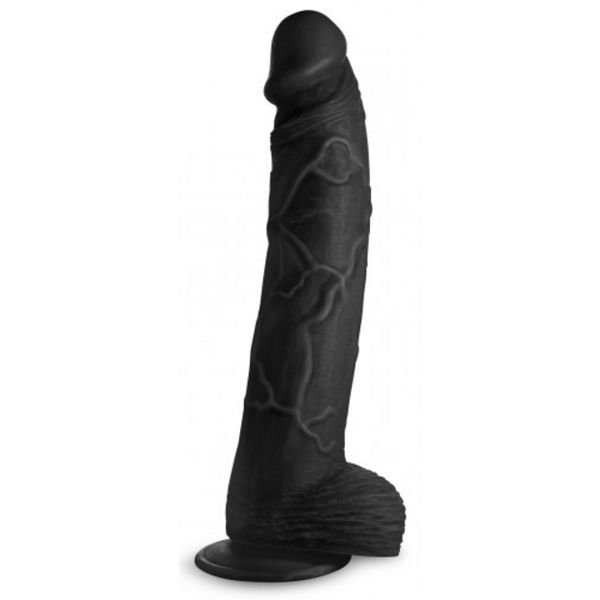 XR Brands Hung Harry Dildo met Ballen Zwart